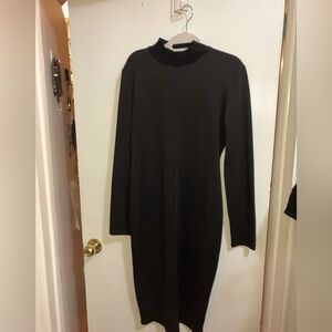 (US L) Long-Sleeved Mock Turtleneck Dress